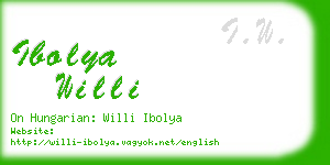 ibolya willi business card